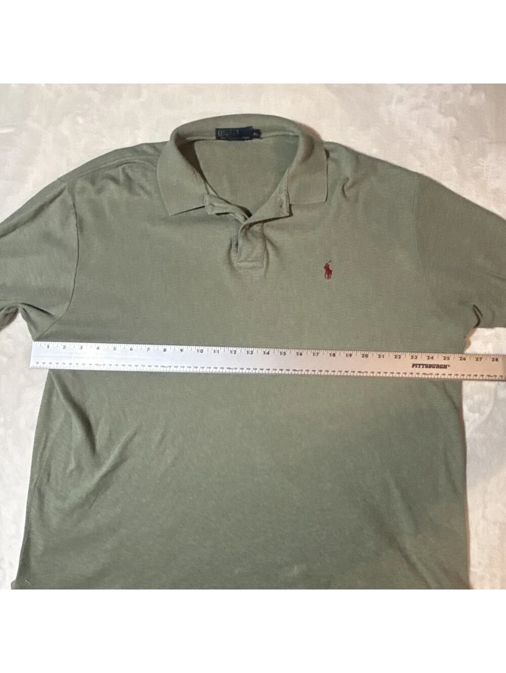 Vintage Polo Ralph Lauren Polo Shirt Men's XL Olive Green Short Sleeve